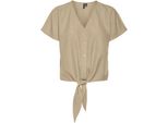 Vero Moda Melony Camicetta A Maniche Corte Beige Xs Donna Beige Xs