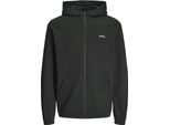 Jack & Jones Basic Zip Plus Size Pullover Con Zip Nero 6XL Uomo Nero 6XL