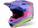 Casco Supertech S-M10 Jett Lawrence R01, Alpinestars (Viola/Rosa Fluo/Giallo Fluo, Taglia L)