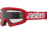 Occhiali Vision Youth Blaze, Alpinestars, Bambini (Rosso, Plexi Trasparente) 2026