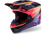 Casco Supertech S-M10 Era, Alpinestars (Rosa/Viola/Giallo Fluo, Taglia S)