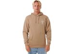 Rip Curl Search Icon Felpa Con Cappuccio Beige S Uomo Beige S