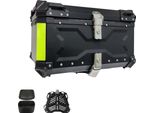 Bauletto Per Moto, Alluminio Resistente, Ampio Spazio Di Stivaggio Da 80L, Nero-65L X-1