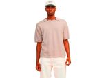 Jack & Jones Polo In Maglia Di Lino A Maniche Corte Beige S Uomo Beige S