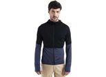 Icebreaker Merino 200 Realfleece Descender Zip Pullover Nero S Uomo Nero S