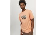 Jack & Jones Sequoia Kurzarm T-Shirt Arancione M Herren Arancione M