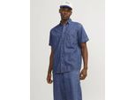 Jack & Jones Creek Wi 075 Kurzarm Camicia Blau S Herren Blau S