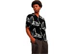Jack & Jones Jeff Aop Resort - Camicia A Maniche Corte Nero M Uomo Nero M