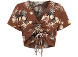 Only Nova Life Kurzarm-Bluse Braun M Damen Braun M
