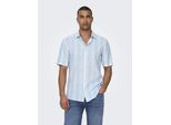 Only & Sons Caiden - Camicia A Maniche Corte Blu M Uomo Blu M