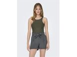 Only Kenya T-Shirt Senza Maniche A Coste Grigio S Donna Grigio S