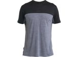 Icebreaker Merino 125 Cool-Lite Sphere Iii Colour Block Kurzarm-T-Shirt Grau S Herren Grau S
