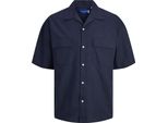 Jack & Jones Camicia Estiva A Maniche Corte Blu L Uomo Blu L