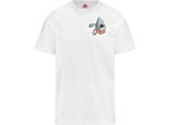 Kappa Authentic Graphic Lloyd Maglietta A Maniche Corte Bianco M Uomo Bianco M