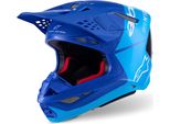 Casco Supertech S-M10 Flood, Alpinestars (Blu Perla/Azzurro/Nero/Carbonio/Opaco/Lucido, Taglia L)