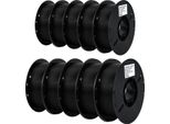 Filamento Pla, Per Stampanti 3D, Diametro 1,75 Mm, Rotolo Da 1 Kg, 10 Kg Pla Nero