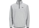 Jack & Jones Matty Logo Felpa Mezza Zip Grigio S Uomo Grigio S
