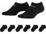Nike Bambini Rn0017 Calzini Invisibili 6 Paia Nero Eu 23 1/2-27 Nero Eu 23 1/2-27