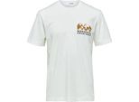 Maglietta Selected Relaxed Joey A Maniche Corte Bianco L Uomo Bianco L