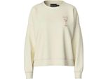 Pieces Felpa Stampa Peperoncino Bianco Xl Donna Bianco Xl