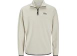Jack & Jones Matty Logo Felpa Mezza Zip Beige S Uomo Beige S