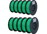 Filamento Pla, Per Stampanti 3D, Diametro 1,75 Mm, Rotolo Da 1 Kg, 10 Kg Pla Verde