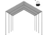 Succebuy Tettoia Di Ricambio Per Auto, 3,04 X 6 M, Telone Resistente Ai Raggi Uv Per Ricovero Auto, Copertura Robusta Con Reti Catturapalloni, Grigio, Senza Telaio