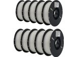 Filamento Pla, Per Stampanti 3D, Diametro 1,75 Mm, Rotolo Da 1 Kg, 10 Kg Pla Trasparente