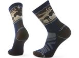 Smartwool Hike Light Cushion Mountain Moose Crew Socken Blau Eu 34-37 Herren,Damen Blau Eu 34-37