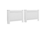 Rivestimento Del Radiatore 2 Pz. Bianco 112×19×81,5 Cm Mdf