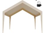Succebuy Tetto Di Ricambio Per Carport, 3,65X6,09 M, Telo Robusto Per Tende Da Garage Portatili, Copertura Resistente Ai Raggi Uv Per Tettoie Per Auto, Con Reti Cattura Palline, Beige, Senza Telaio