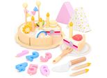 Umu® Torta Di Compleanno In Legno Per Bambini Di 2, 3, 4, 5 Anni