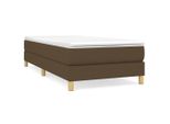 Syfax™ Struttura Letto A Rete A Molle Marrone Scuro 100X200 Cm Tessuto