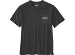 Maglietta Carhartt Con Tasca Sul Petto E Piccolo Logo, Colore:Nero, Taglia:Xl
