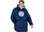 Manchester City Fc - Felpa Con Cappuccio Da Uomo/Donna Unisex, Oversize GF1026 (S-L) (Blu Scuro)