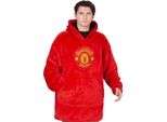 Manchester United Fc - Felpa Con Cappuccio Da Uomo/Donna Unisex, Oversize GF1027 (XL-3XL) (Rosso)