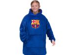 Fc Barcelona - Felpa Con Cappuccio Per Bambini, Oversize GF1029 (6-10 Anni) (Blu)