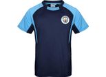 Manchester City Fc - Maglietta Da Ragazzo, Poliestere GF1209 (146) (Blu Scuro)