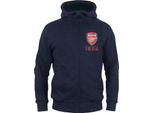 Arsenal Fc - Felpa Con Cappuccio A Zip Intera Da Ragazzo, In Pile GF214 (98) (Blu Scuro)