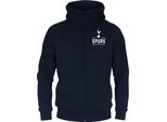 Tottenham Hotspur Fc - Felpa Con Cappuccio A Zip Intera Da Ragazzo GF1238 (146) (Blu Scuro)