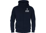 Tottenham Hotspur Fc - Felpa Con Cappuccio A Zip Intera Da Ragazzo GF1238 (122) (Blu Scuro)