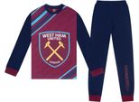 West Ham United Fc - Pigiama Con Pantaloni Lunghi Per Ragazzi, Sublimazione GF1115 (146-152) (Blu Scuro)