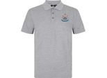 Newcastle United Fc - Polo Da Uomo, Patch Tessuto GF265 (3XL) (Grigio)