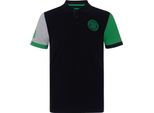 Celtic Fc - Polo Da Ragazzo, Maniche A Contrasto GF1242 (134) (Nero)
