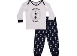 Tottenham Hotspur Fc - Pigiama "Born To Play"" Con Pantaloni Lunghi Per Bambino GF1064 (62) (Bianco/Navy)"