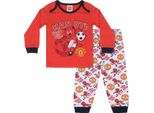 Manchester United Fc - Pigiama "Fred The Red"" Con Pantaloni Lunghi Per Bambino GF1061 (62) (Rosso/Bianco)"