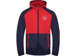 Arsenal Fc - Giacca A Vento Da Ragazzo, Maniche Raglan GF255 (146) (Blu Scuro/Rosso)