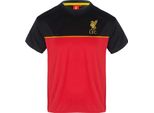 Liverpool Fc - Maglietta Da Ragazzo, Poliestere GF581 (122) (Rosso/Nero)