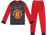 Manchester United Fc - Pigiama Con Pantaloni Lunghi Per Ragazzi GF1246 (158-164) (Rosso/Nero)