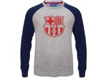 Fc Barcelona - Maglietta Da Ragazzo, Manica Lunga GF847 (110) (Grigio)